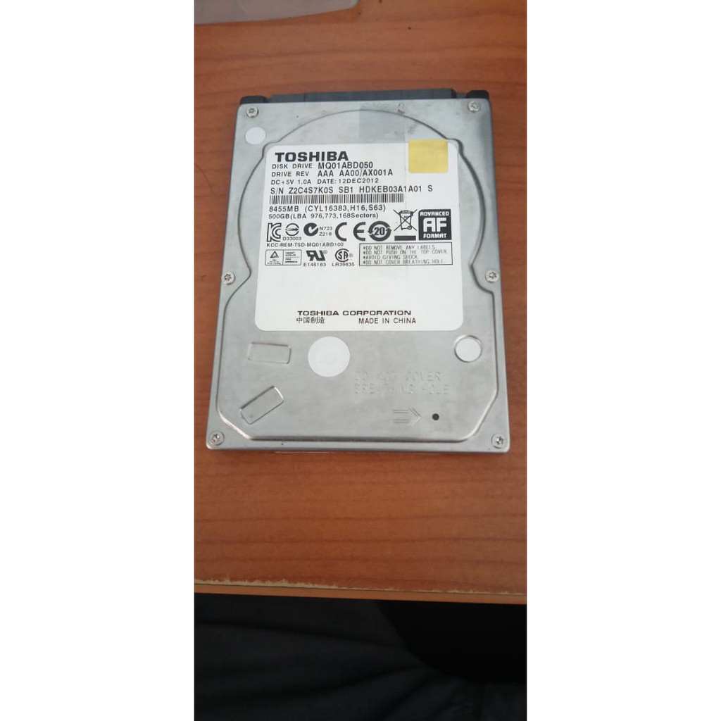 Jual HDD TOSHIBA MQ01ABD050 500GB SATA 3.0 SECOND | Shopee Indonesia