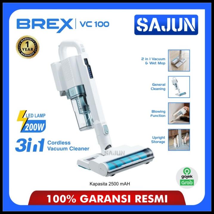 Jual BREX VC100 Cordless Vacuum Cleaner 3in1 Vacuum & Wet Tanpa Kabel