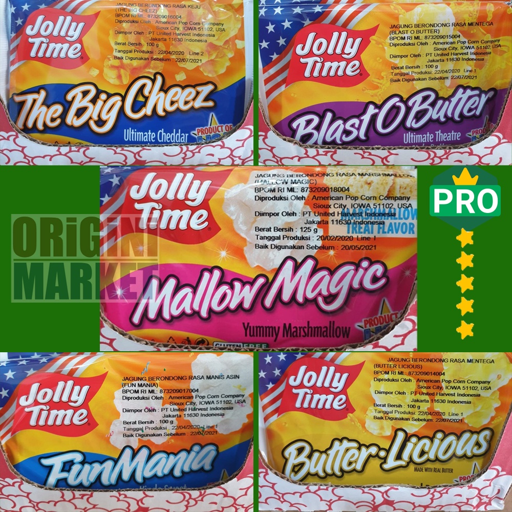 Jual Pop Corn Jolly Time / PopCorn JollyTime ALL VARIANT Shopee Indonesia