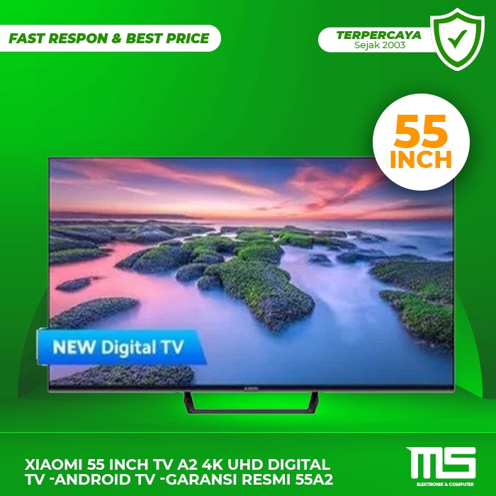 Jual Xiaomi 55 Inch TV A2 4K UHD Digital TV Android TV Garansi Resmi 55A2 Shopee Indonesia