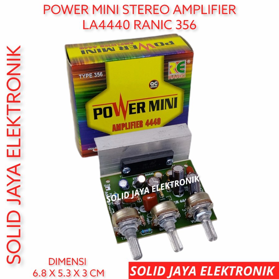Jual KIT POWER AMPLIFIER 12V LA4440 LA 4440 12 V VOLT DC AKI MONO POWER MINI PLUS TONE CONTROL