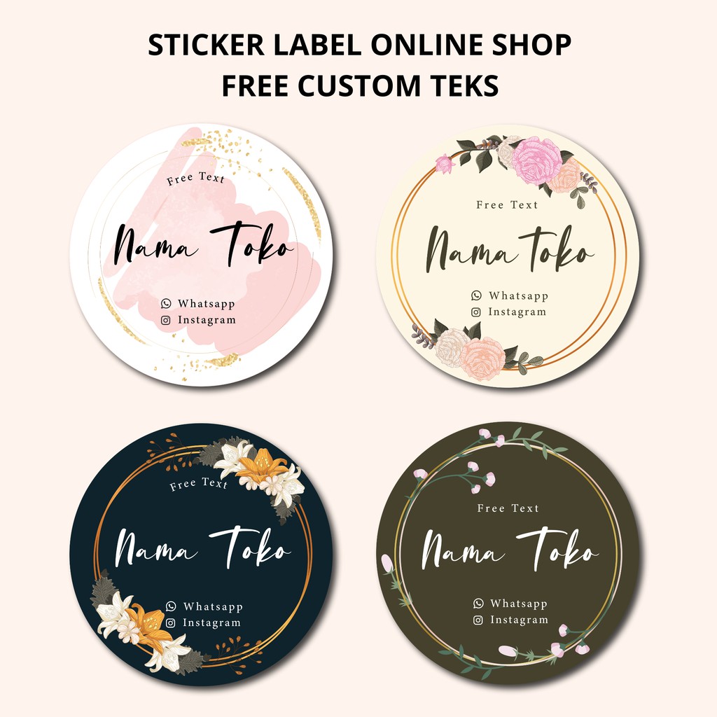 Jual [50 pcs] Sticker Online Shop Bisa Custom Sticker Label Stiker
