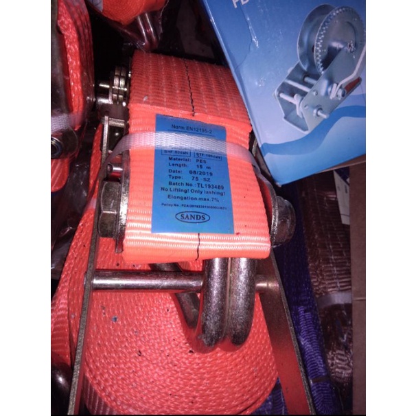 Jual Track belt Cargo leasing 75 mm x 10 Ton x 15 meter Tali ikat