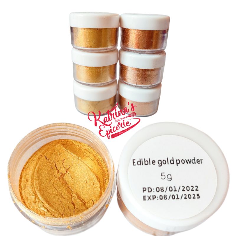 Jual Edible Gold Glitter 3 Gram Serbuk Emas Untuk Hiasan Kue Bisa