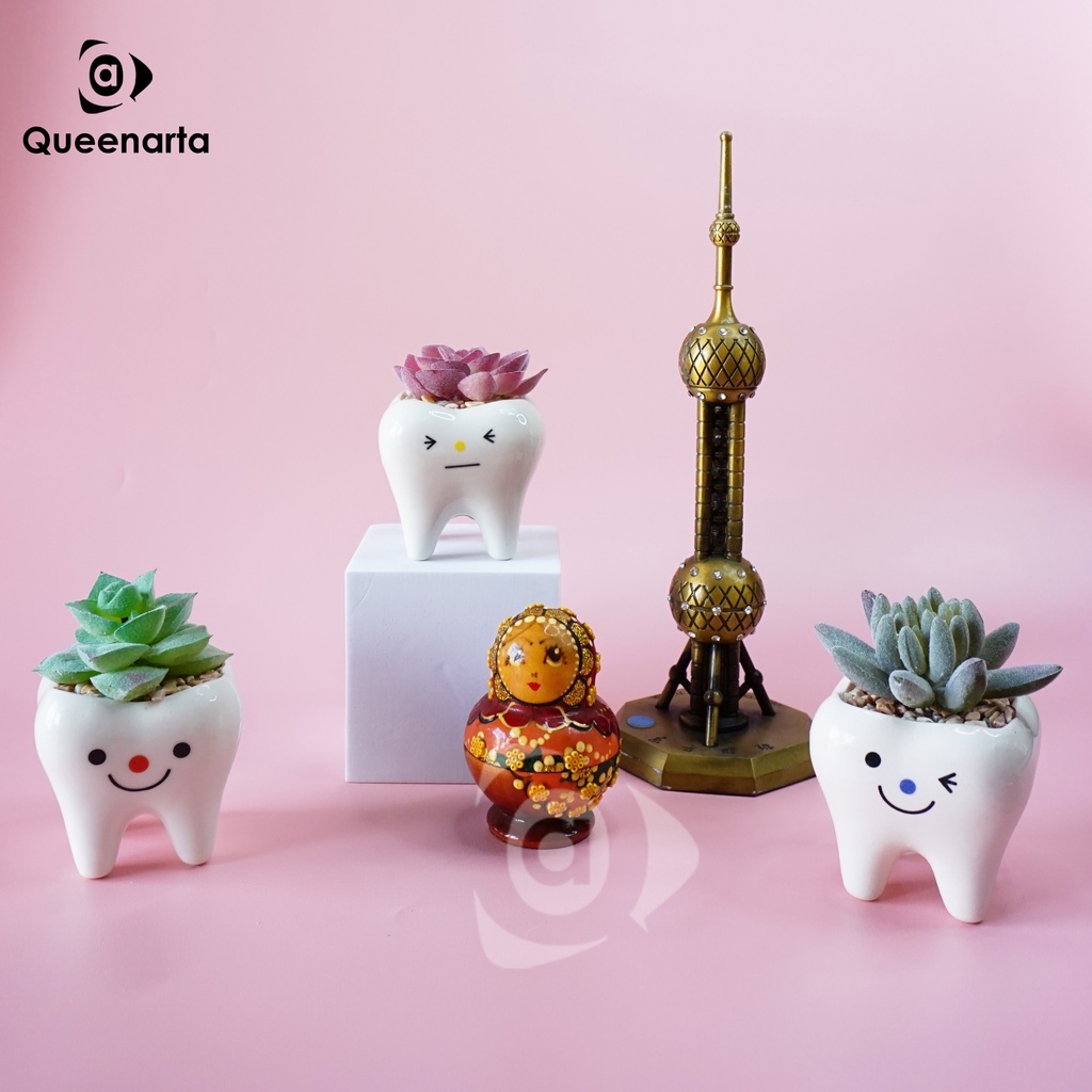 Jual Queenarta Bunga Plastik Artificial Jenis Kaktus Sukulen Pot