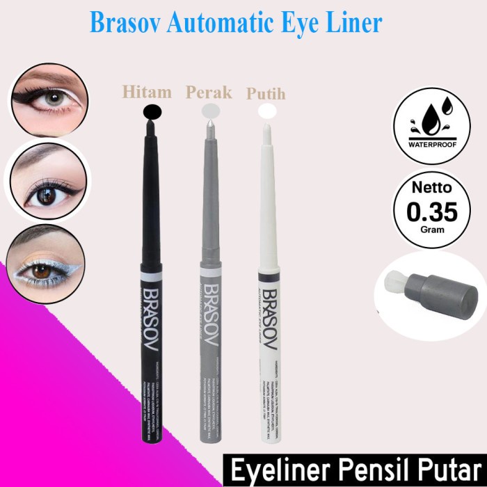 Jual Brasov Eyeliner Automatic Waterproof Putar Shopee Indonesia