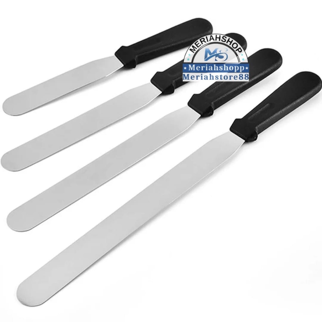 Jual Spatula LURUS stainless 8 Inch Polesan mentega kue dekorasi cake Shopee Indonesia