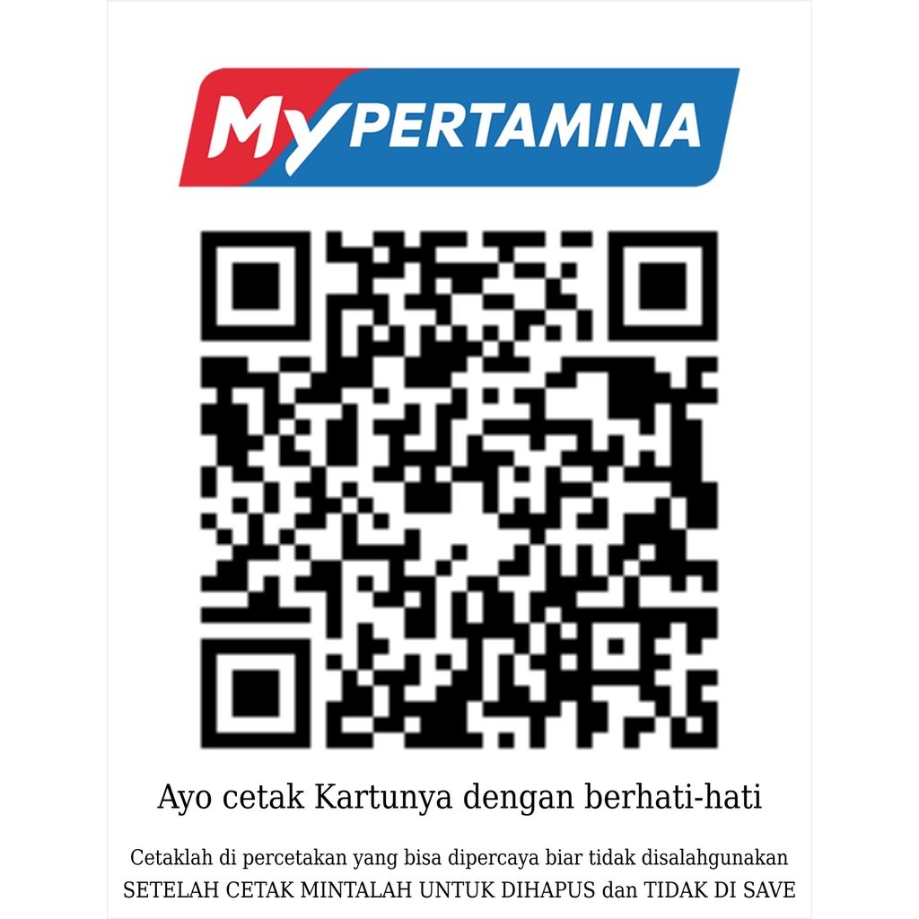 Jual Cetak kartu qr code pertamina bahan pvc tebal 0.76 Shopee Indonesia