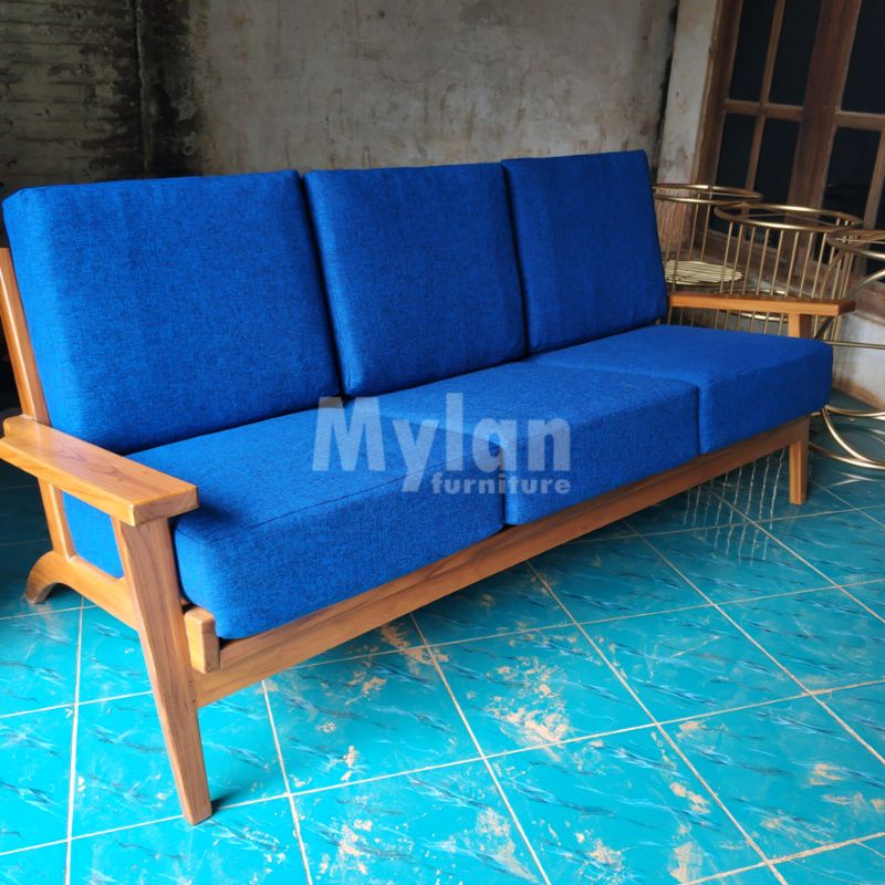 Jual Kursi sofa Jati Retro 3 seater minimalis Shopee Indonesia