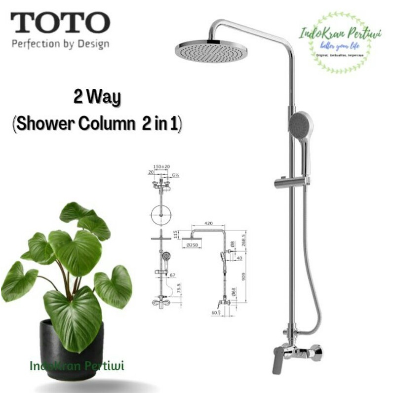 Jual Shower Column Set TOTO TX492SRS (2 in 1/ hot & cold water)/ Shower