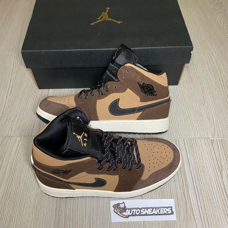 Jual SEPATU NIKE AIR JORDAN 1 MID DARK CHOCOLATE Shopee Indonesia