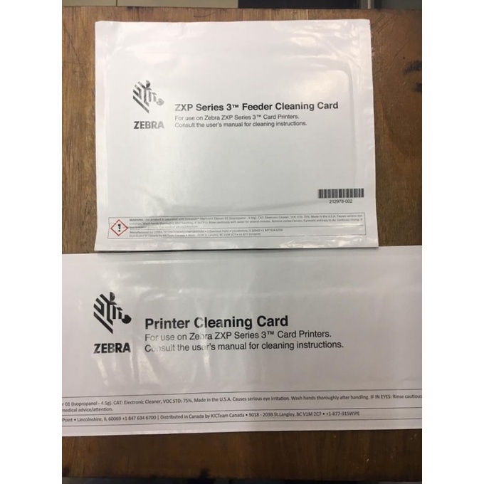 Jual Printer Cleaning Card Zxp Series 3 (1 Set) Shopee Indonesia