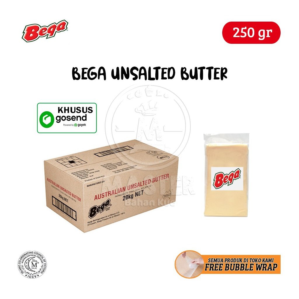 Jual Bega Unsalted Butter / Mentega Tawar Australia HALAL [250 gr