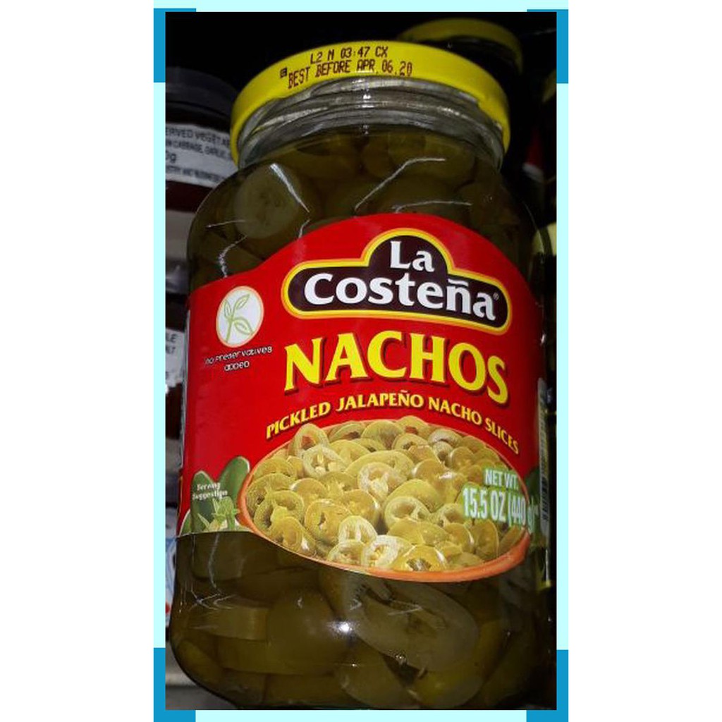 Jual La Costena nachos pickled jalapeno nachos slices 440 gram Shopee