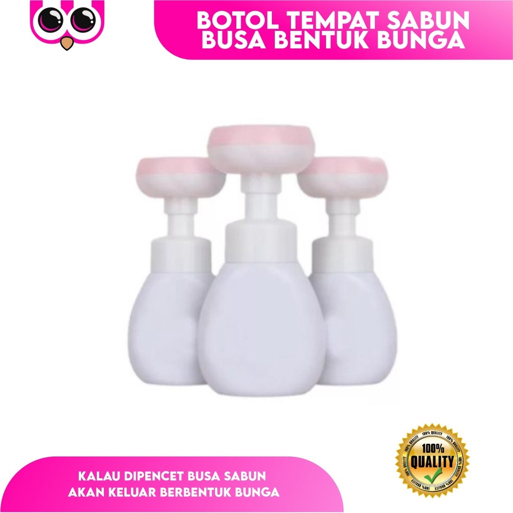 Jual BOTOL TEMPAT SABUN BUSA BENTUK BUNGA / FLOWER STAMP HAND SOAP