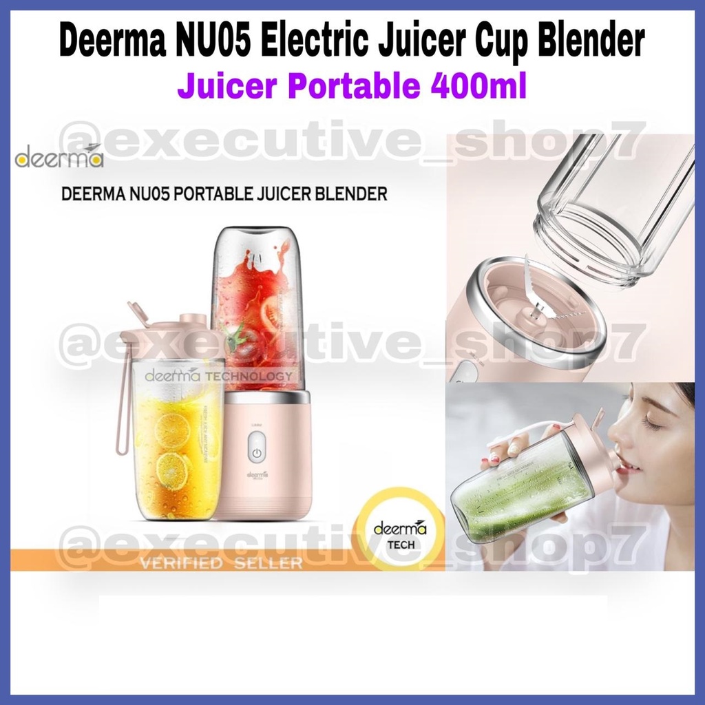 Jual Deerma NU05 Electric Juicer Cup Blender Juicer Portable 400ml