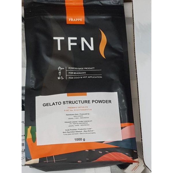 Jual TFN Toffin Gelato Structure Powder bubuk gelato premix ice cream premix gelato bubuk ice