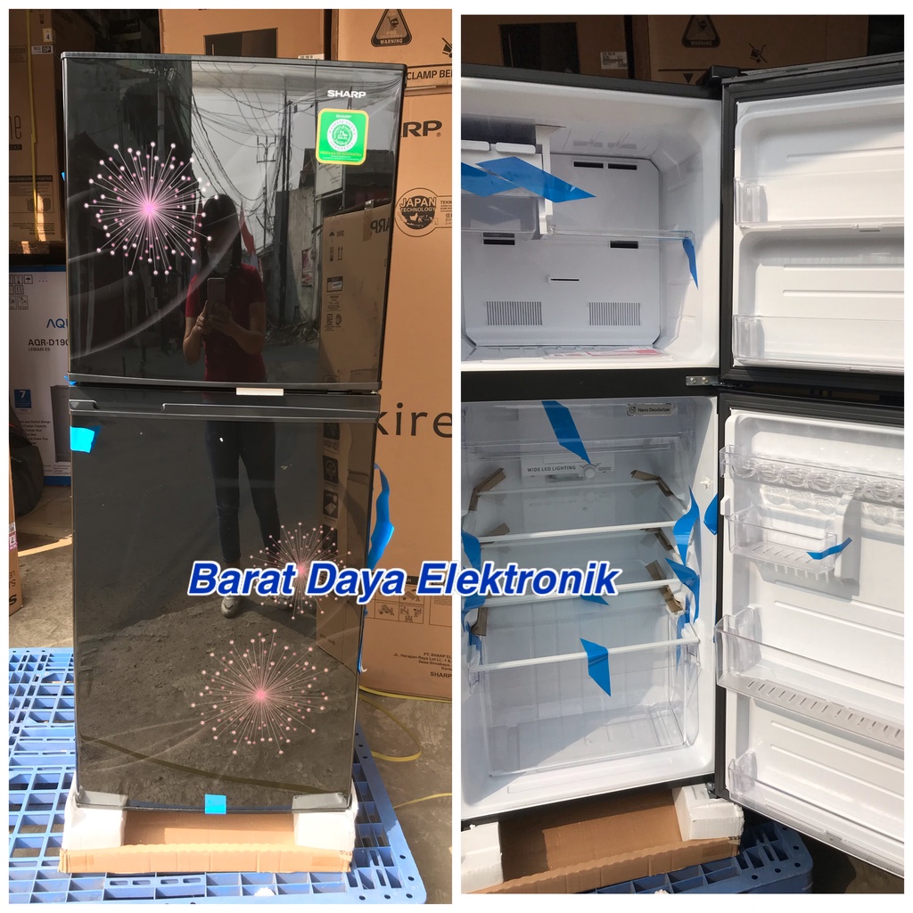 Jual Kulkas Sharp Kulkas 2 Pintu SJ237MG Kulkas Tanpa Bunga Es