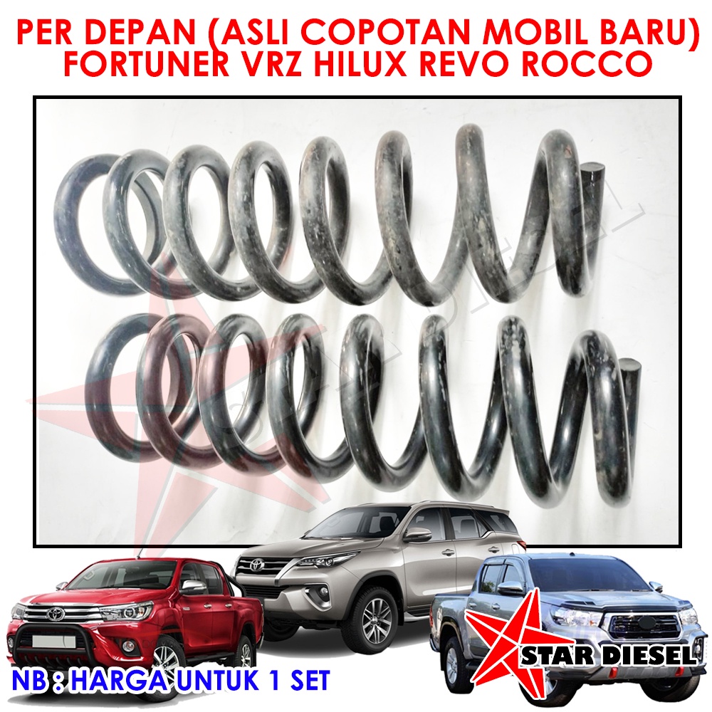 Jual COIL SPRING DEPAN FORTUNER PER KEONG DEPAN HILUX REVO ROCCO LIFT