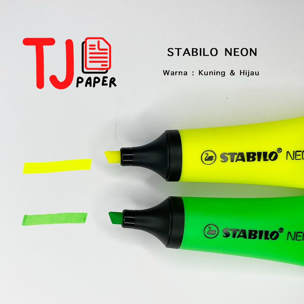 Jual Stabilo Neon Boss / Highlighter ( Kuning & Hijau ) Shopee Indonesia