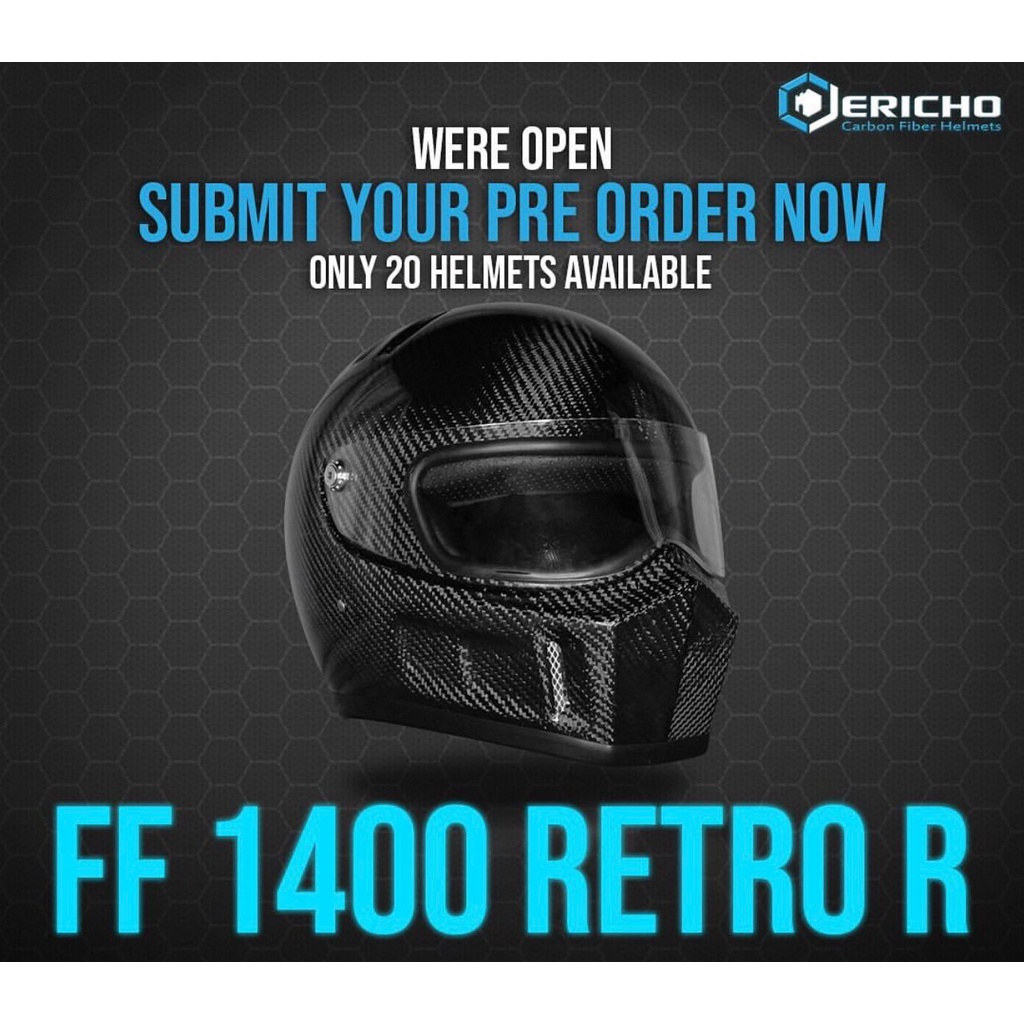 Jual JERICHO FF 1400 R Carbon Original Full Face helmet helm motorcycle