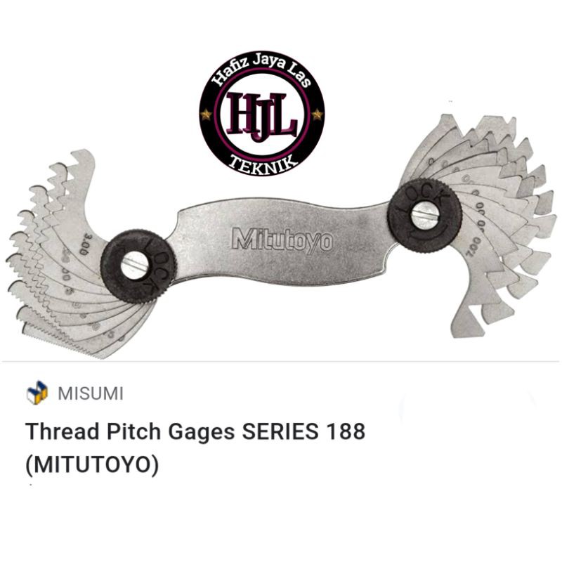 Jual mitutoyo 188 151 thread pitch gauge 4 hingga 42 tpi Shopee Indonesia