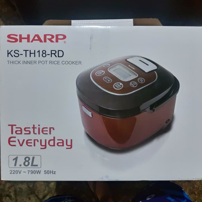 Jual Digital Rice Cooker SHARP 1.8L KSTH18 Fungsi 7 in 1 Warna Merah