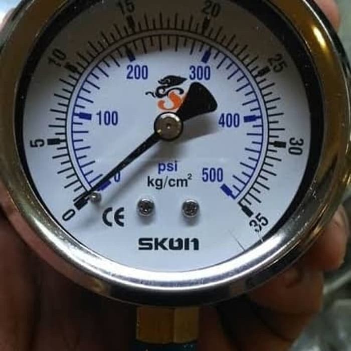 Jual Pressure gauge 35 bar(kg/cm2) 2,5 inch skon Shopee Indonesia
