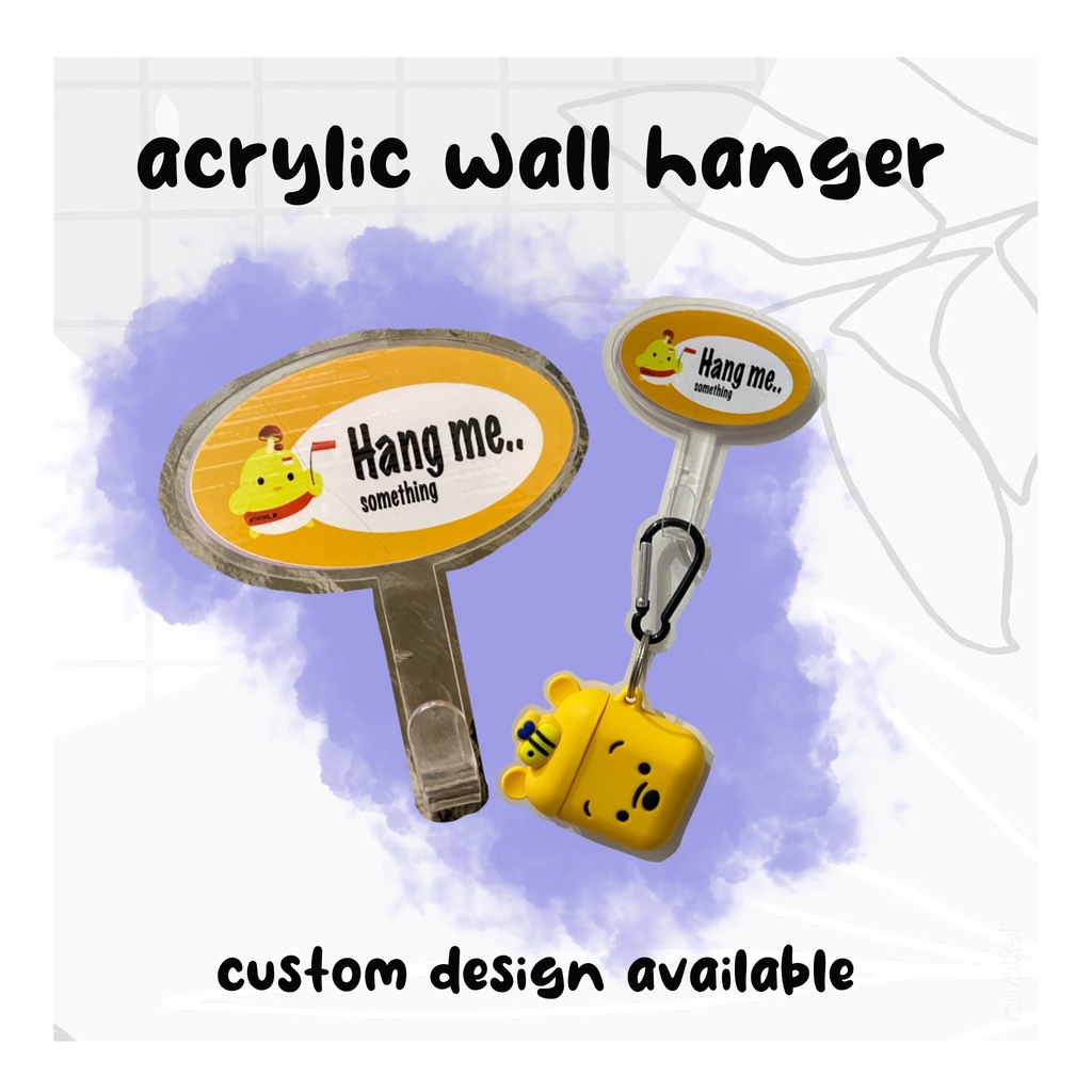 Jual acrylic wall hanger custom / akrilik wall hooks / pengait