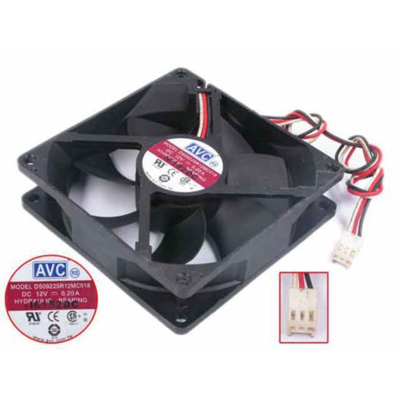 Jual FAN AVC 9CM DS09225R12M Dc. 12V 0.30A 3Pin HYDRAULIC BEARING