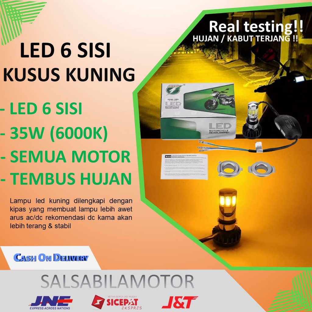 Jual Lampu led motor 6 sisi paling terang bebek beat vario mio next