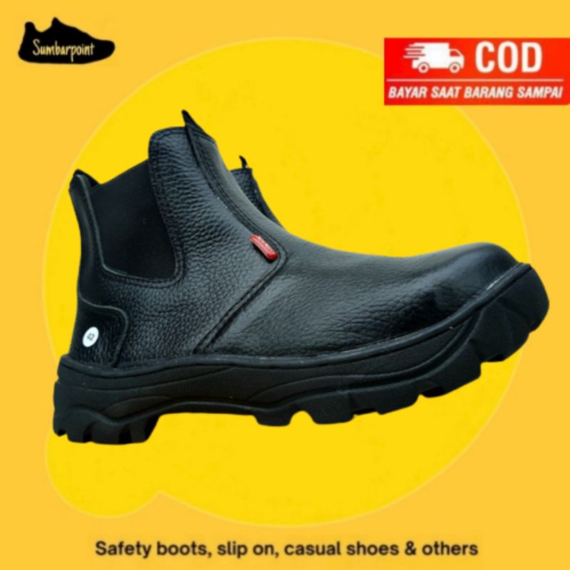 Jual Safety Shoes King Slip On Sepatu Safety Boots King Ujung Besi Sepatu Kerja Proyek