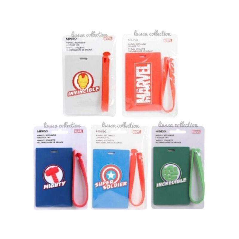 Jual Luggage Tag Miniso Marvel Rectangle Luggage Tag Shopee Indonesia