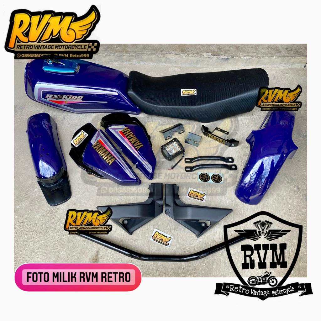 Jual cover tangki RX King full set ungu RX King 2002 ungu tangki RX