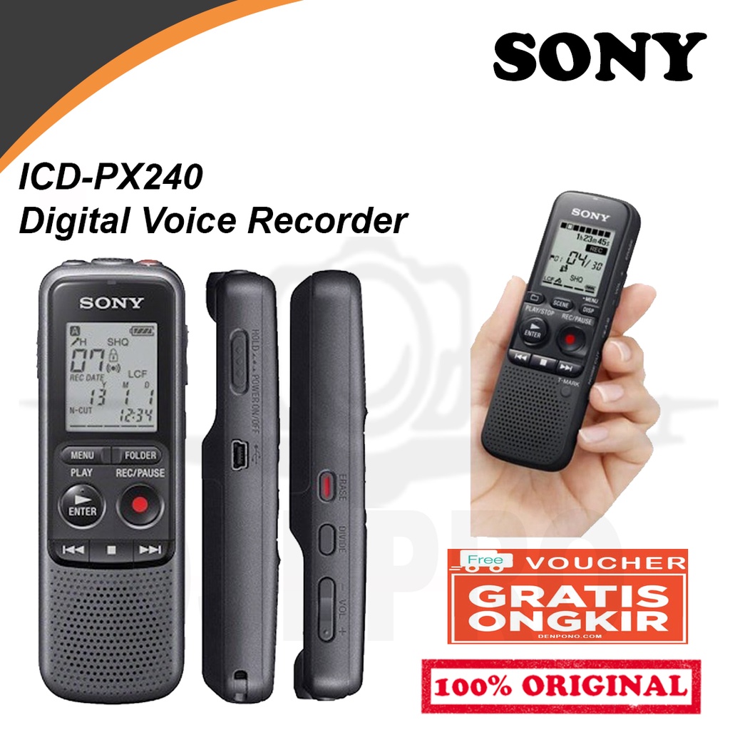 Jual Voice Recorder Sony ICD PX240 Perekam Suara Sony PX 240 Shopee