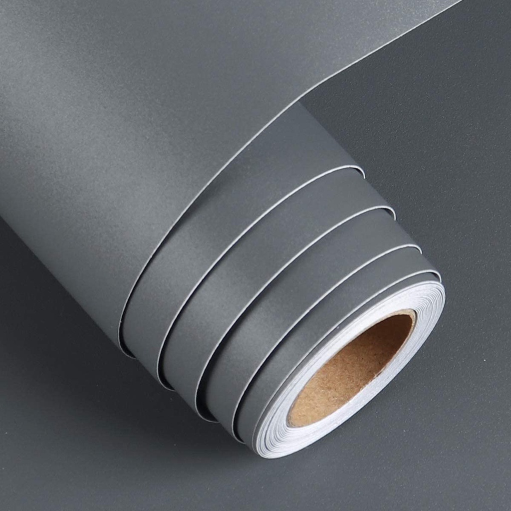 Jual Wallpaper Sticker Dinding Polos Dark Grey Panjang 10 Meter x Lebar