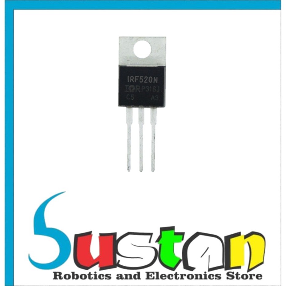 Jual IRF520N IRF 520N 100V 10A CHANNEL POWER MOSFET TO 220 IRF520N