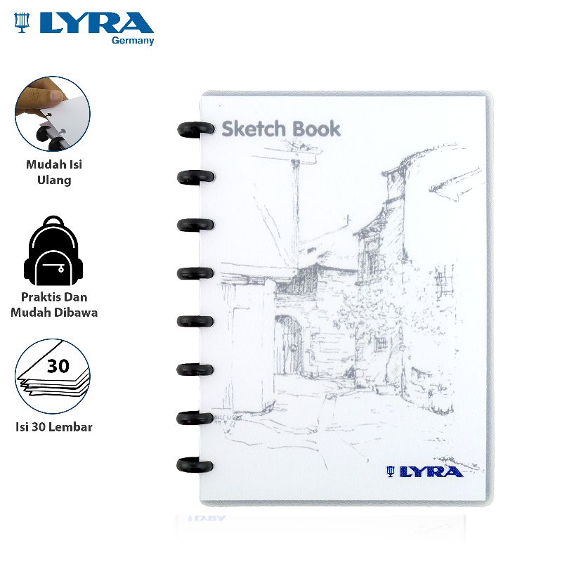 Jual LYRA Buku Sketsa Ukuran A5 30 Lembar Sketch Book Binder Buku