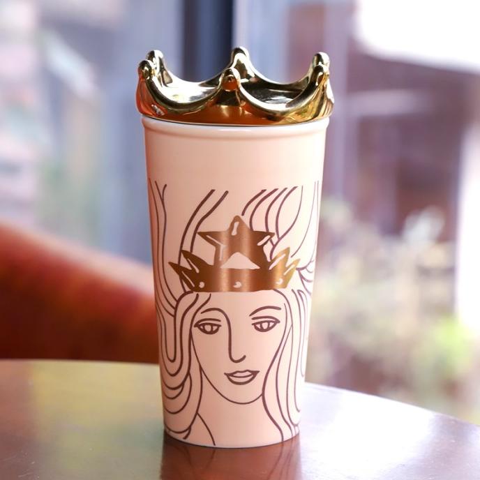 Jual Starbucks Tumbler Double Wall Ceramic Siren Anniversary LIMITED Gold Crown Shopee Indonesia