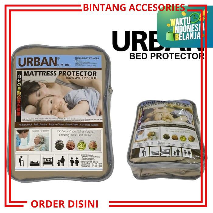 Jual W869 BEDCOVER URBAN ANTI AIR BED COVER URBAN SEPREI TIDUR MURAH BEDCOVER ANTI AIR SIZE