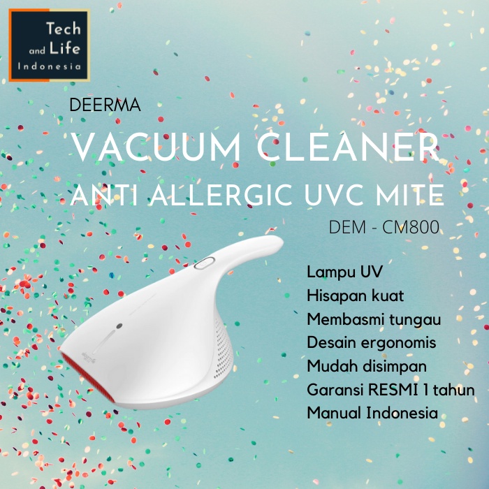 Jual Deerma CM800 Vacuum Cleaner Dust Mite UVC Anti Alergi Tungau