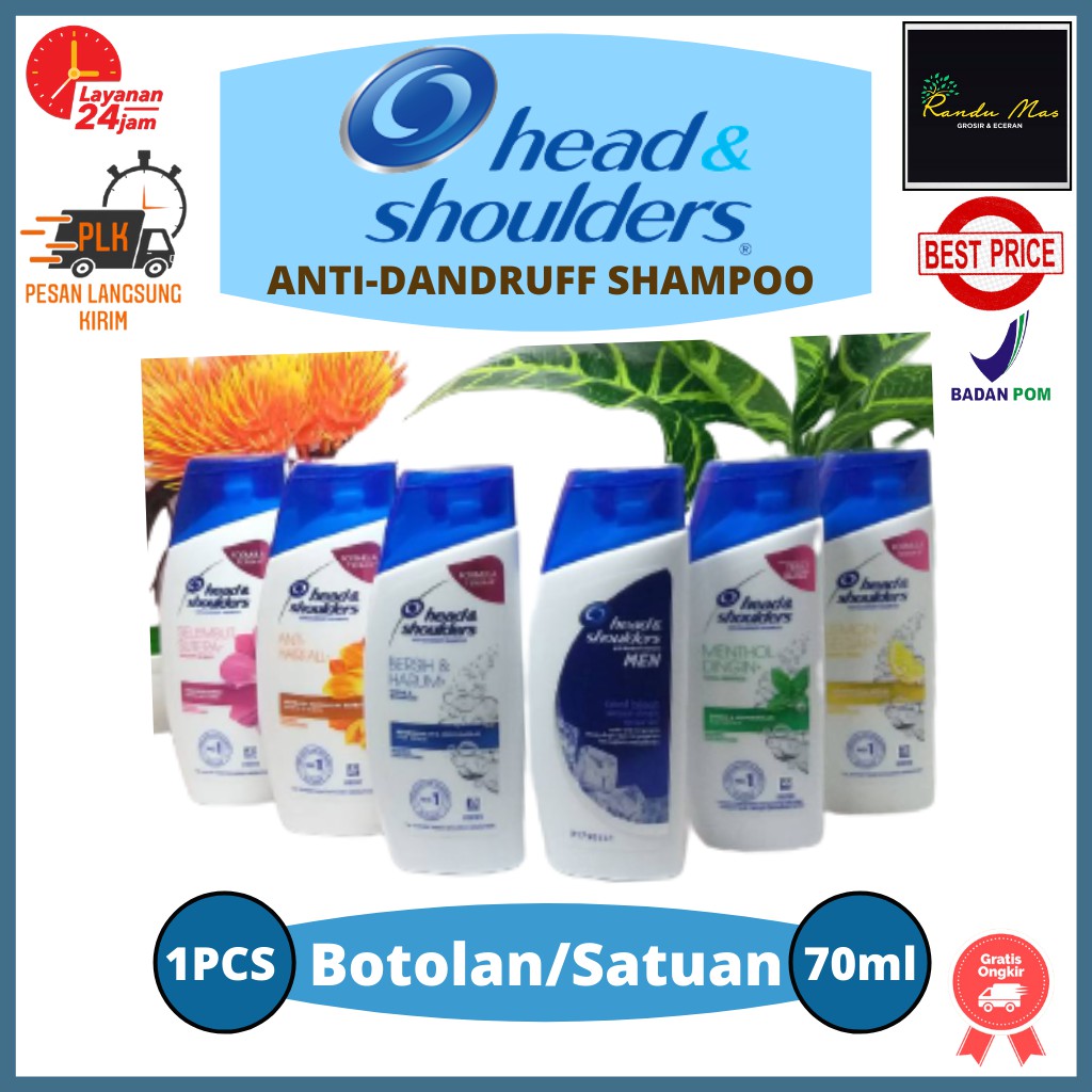 Jual Head and Shoulders Shampoo Kemasan Botol 70ml AntiDandruff/Anti