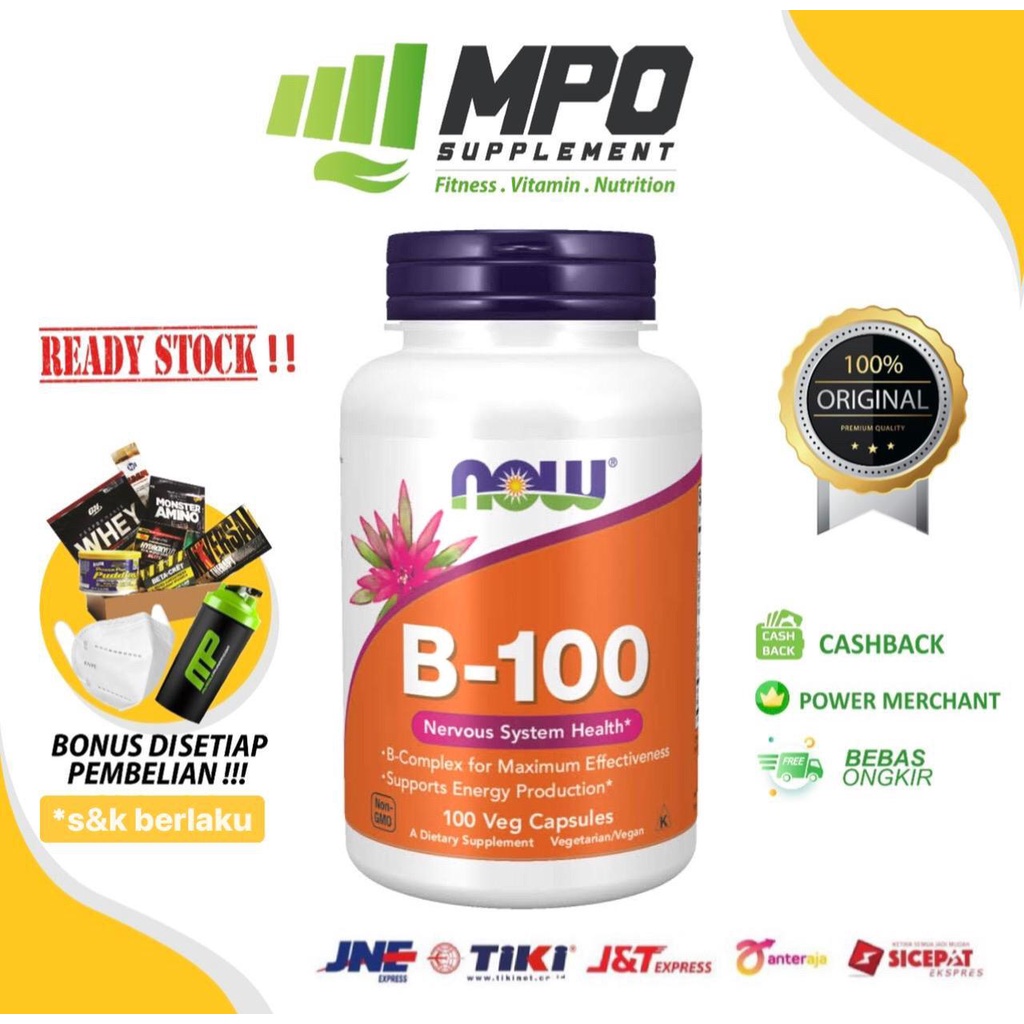 Jual NOW Foods B100 B100 B 100 Vitamin B Vit B 100caps NOW B100 B 100