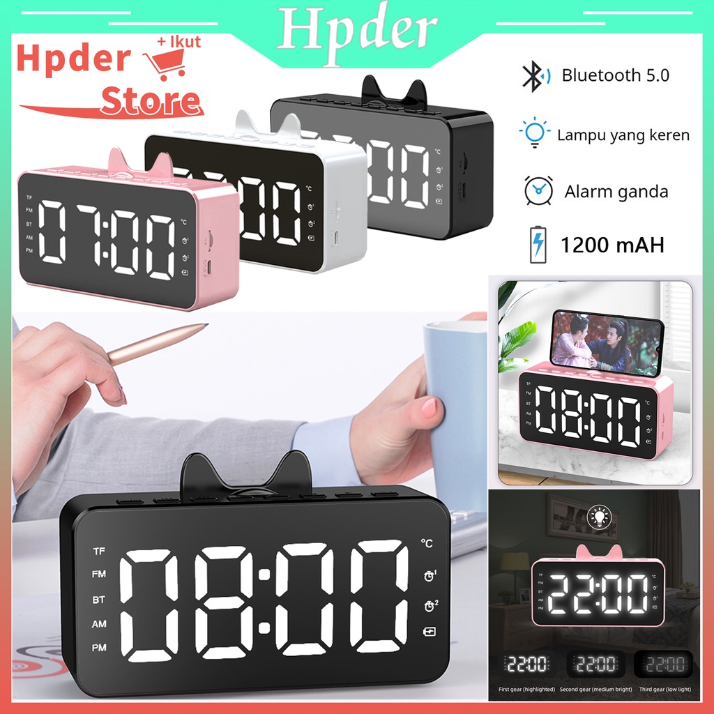 Jual Sunnieyid Speaker Bluetooth Alarm Clock Q9 Wireless Jam Alarm Q9