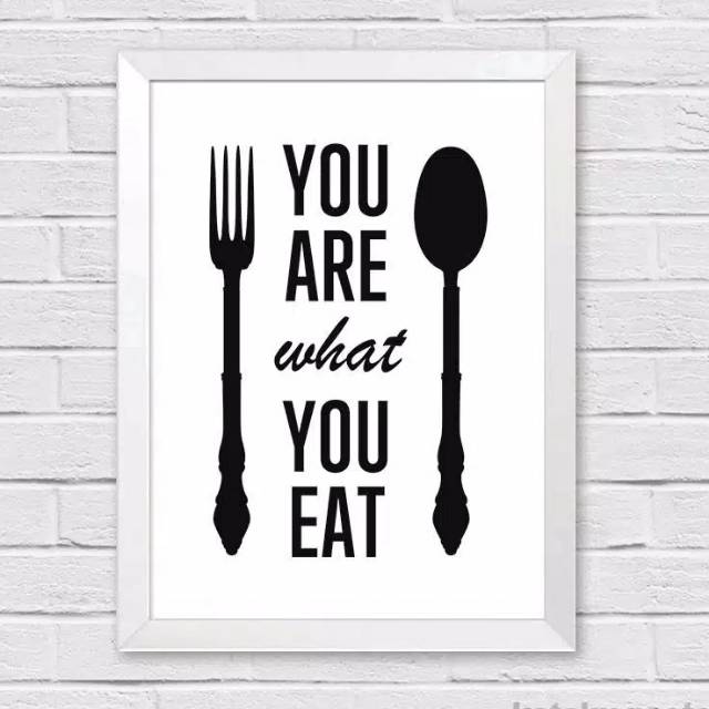 Jual Poster A4. YOU ARE WHAT YOU EAT Shopee Indonesia