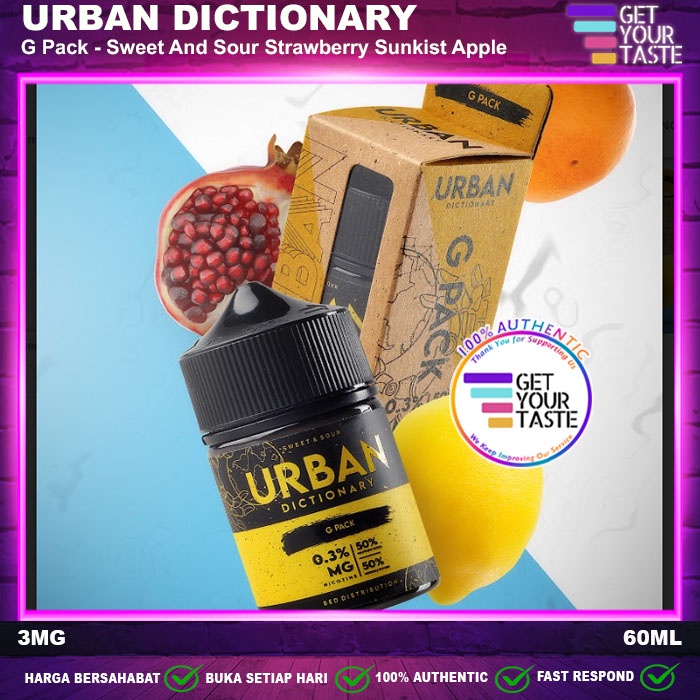 Jual Liquid Urban Dictionary G Pack 60ML by BED x TNT Shopee Indonesia