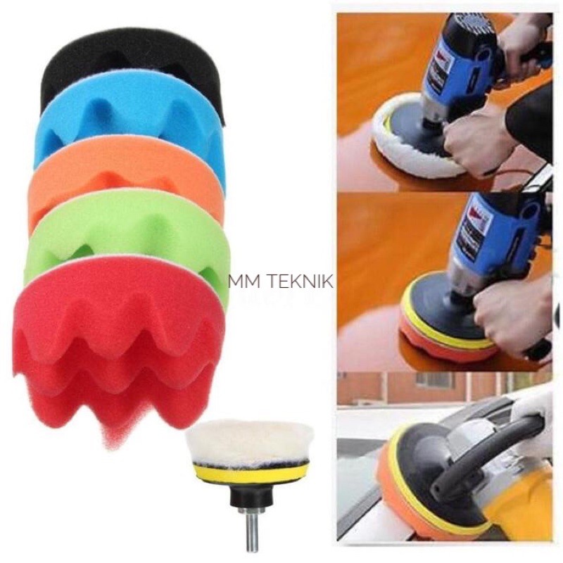 Jual BUSA POLISH POLES POLISHER SPONGE SPON WAVE VELCRO BUFFING PAD 5