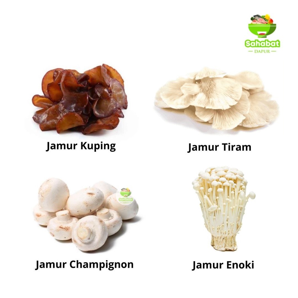 Jual Aneka Jamur [ Jamur Merang, Tiram, Kuping, Champingon, Shimeji