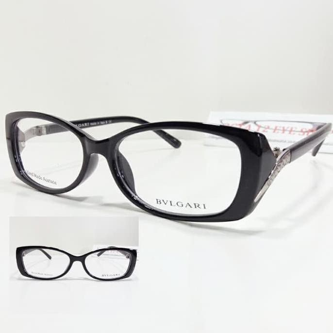 Jual nshdjsudkah bulgari 4001 hitam + lensa minus dan anti radiasi