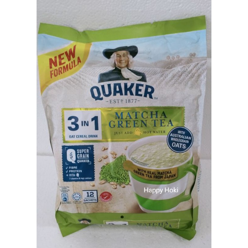 Jual QUAKER OATMEAL 3 IN 1 (MATCHA GREEN TEA) MALAYSIA Shopee Indonesia